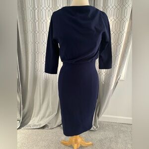 Badgely Mischka navy dress, size S